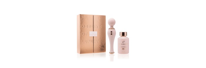 Coffret objets de luxe - Huile de massage et vibromasseur