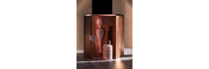 Coffret objets de luxe - Huile de massage et vibromasseur
