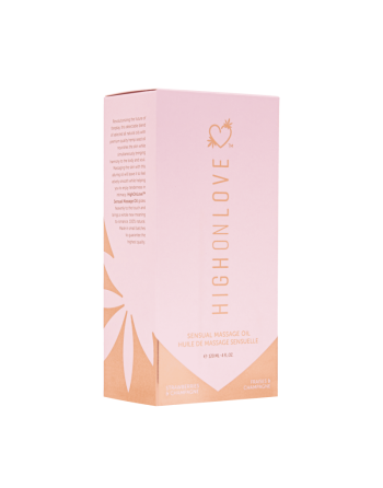 Huile de massage luxueuse Fraises et champagne - 120 ml