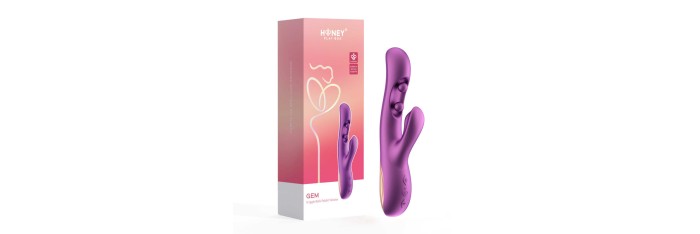 Gem vibromasseur rabbit avec capteurs de pression et application Violet