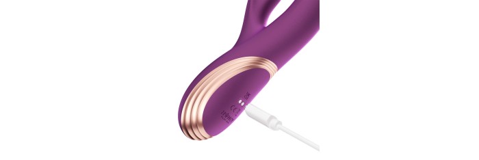 Gem vibromasseur rabbit avec capteurs de pression et application Violet