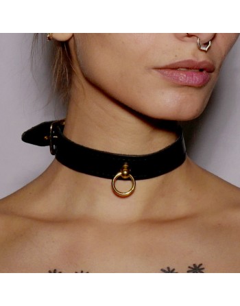 Collier fin anneau Gold