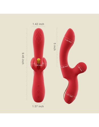 FORTEXA - Vibromasseur à doigt oscillant pour le citoris et le point G avec contrôle via une application 