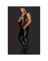 H067 Pantalon long en wetlook serpent avec poches arrière