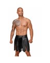 H053 Jupe gladiateur pour homme en cuir écologique avec plis en PVC