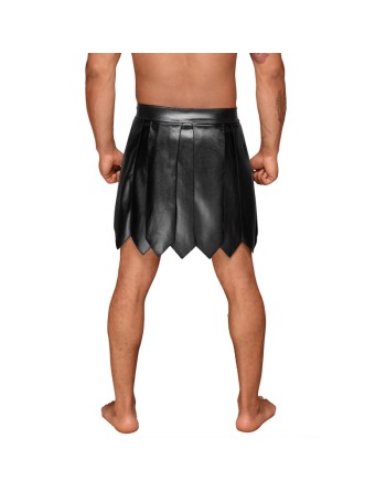 H053 Jupe gladiateur pour homme en cuir écologique avec plis en PVC