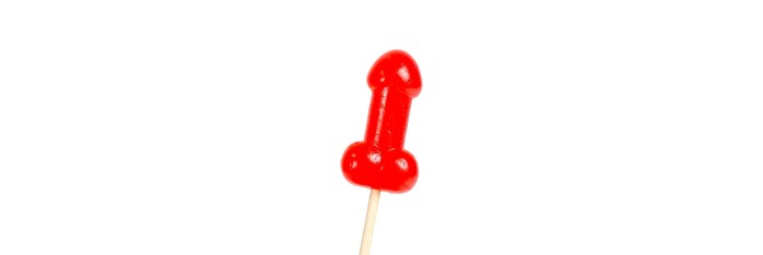 Sucette candy pénis à la cerise avec effet de la chaleur épicé
