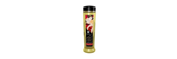 Huile de massage érotique - Romance - Vin pétillant fraise - 240 ml