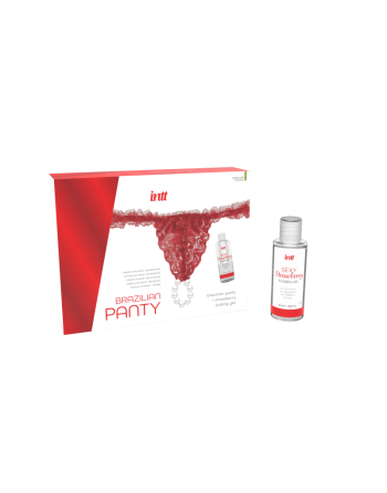 Red brazilian panty - String et lubrifiant