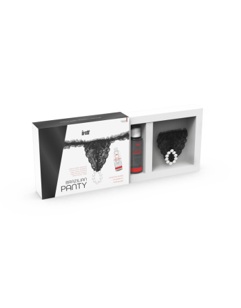 Black brazilian panty - String et lubrifiant