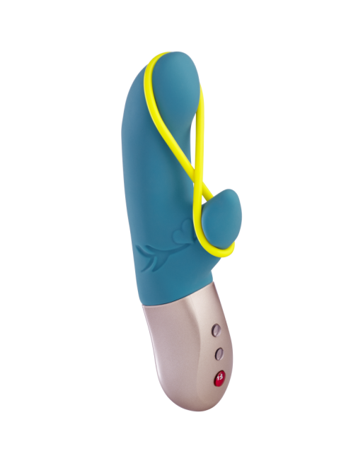 Amorino - Vibromasseur Rabbit silencieux - Pétrole et jaune fluo