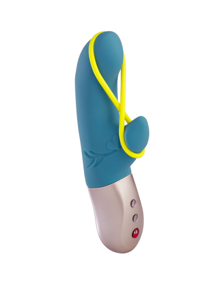 Amorino - Vibromasseur Rabbit silencieux - Pétrole et jaune fluo