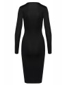 Robe noire midi à manches longues -  Cotelly Party