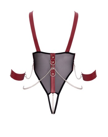 Body de bondage ouvert et seins nus - Cottelli Bondage
