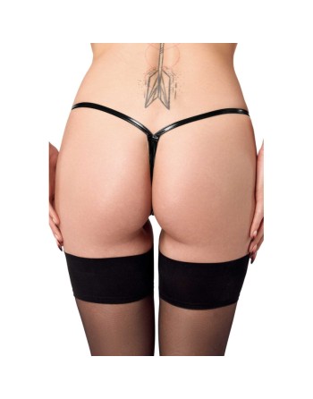 P014 Dominae String en PVC avec fermeture argentée