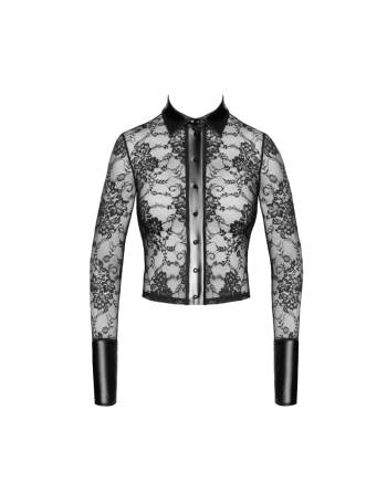 F377 Noirelle Chemise en dentelle boutonnée