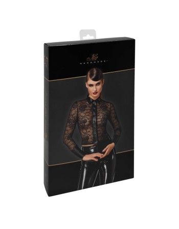 F377 Noirelle Chemise en dentelle boutonnée