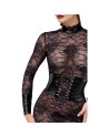 F375 Noirelle Robe corset mi-longue en dentelle