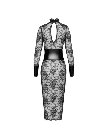 F375 Noirelle Robe corset mi-longue en dentelle