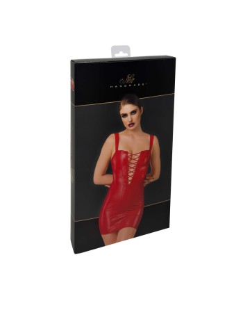 F364 Bombshell mini robe lacée red