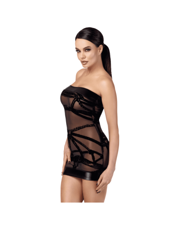 F359 Bondesque Mini robe épaule dénudée