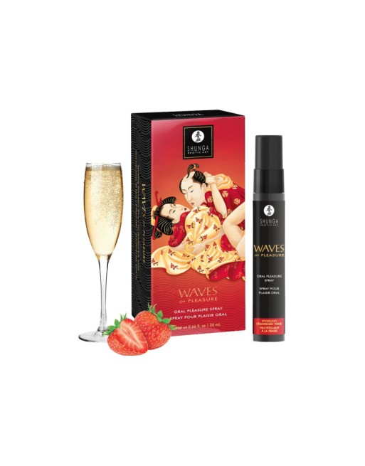 Waves of pleasure - Spray pour plaisir oral - Vin pétillant à la fraise