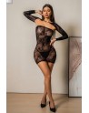 Mini robe résille dos nu - J Lingerie