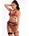 Ensemble lingerie 5 pièces rouge - J Lingerie