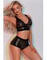 Ensemble Top et Shorty noir - J Lingerie