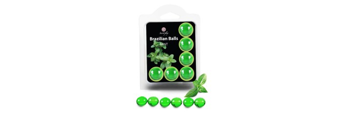 6 Brazilian Balls Menthe 3386-8