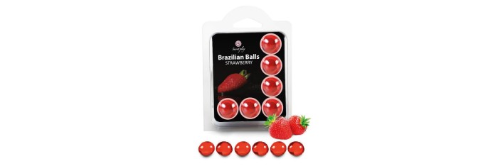 6 Brazilian Balls Fraise 3386-7