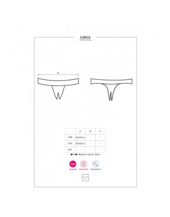 Letica String ouvert - Noir