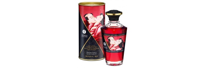 Huile chauffante aphrodisiaque - Cerise ardente 100ml