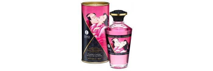 Huile chauffante aphrodisiaque - Framboise 100ml