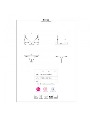 Luvae Ensemble ouvert 2 pcs  - Noir