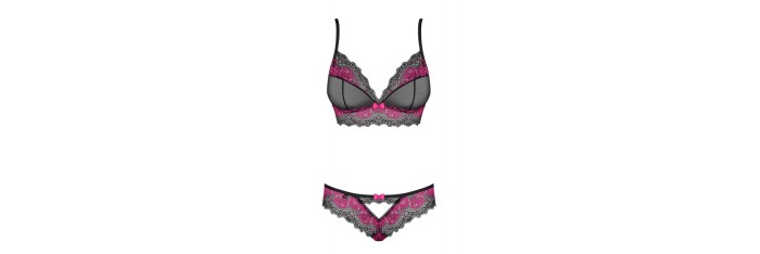 Tulia Ensemble 2 pcs - Noir et Fuchsia