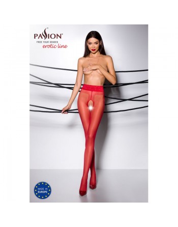 TI001R Collants ouverts 20 DEN - Rouge